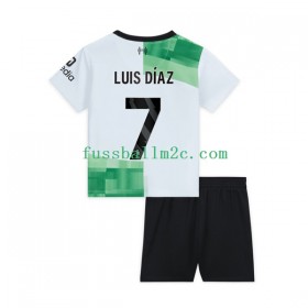 Fußballtrikots Liverpool Luis Diaz 7 Kinder Auswärts Trikotsatz 2023-2024